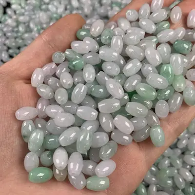 Green Jadeite Loose Beads 6x9mm Wholesale
