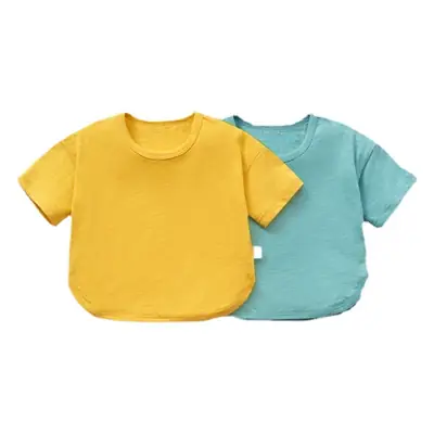Baby T-Shirt Yellow Blue Summer Short Sleeve