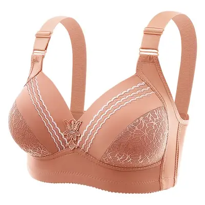 New high-grade large size thin cup without steel ring beautiful back underwear comfortable adjustable breathable sweat-absorbent mother bra