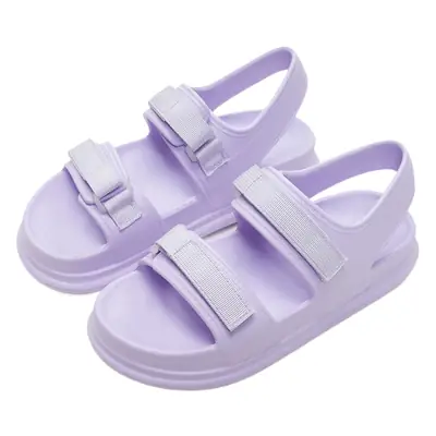 Women's White Velcro Sandals Thick Sole Outdoor Wear