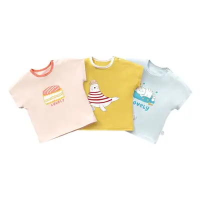 Baby Summer T-Stripes Short Sleeve Tops Set of 5