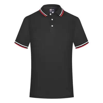 Men White Polo Shirt with Red White Trim