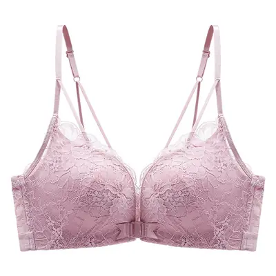 Upper Thin Lower Thick No Steel Ring Girls' Bra Summer Sling Back Underwear Women's European, American and Southeast Asian Front Buckle Bra