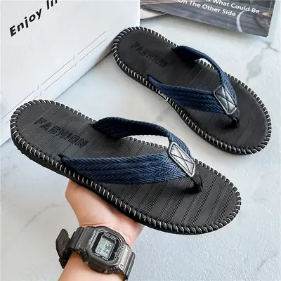 Men's Flip-Flops 2026 Summer New Style Outdoor Casual Indoor Men's Anti-Odor Anti-Slip Rubber Vietnamese Beach Slippers