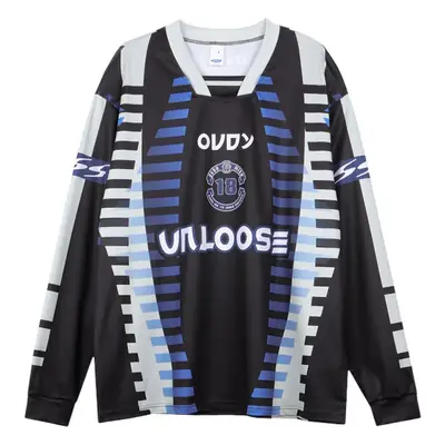 Ovdy Racing Long Sleeve Long T-Shirt Black Blue