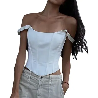 European American Women's 2023 Sexy Fishbone Sling Backless Vest Top