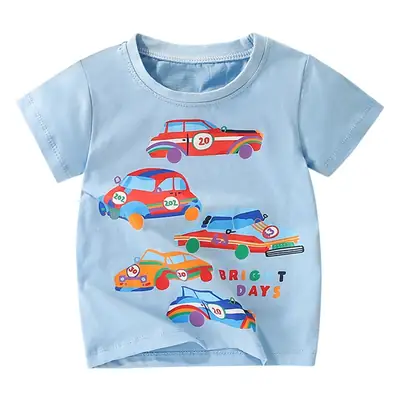 Children's Cotton Car Print T-Shirt Bright Days Summer