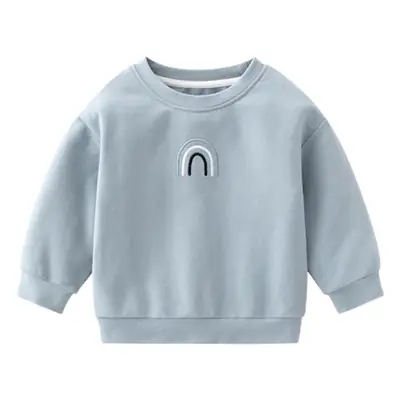 Baby Grey Round Neck Outerwear Set for Boys Girls