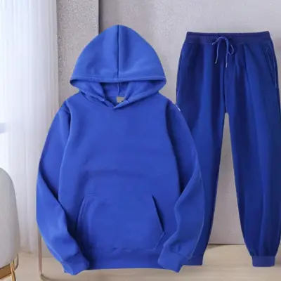 Purple Men's Sweatshirt Hoodie Set 220g Fabric