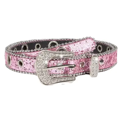 Pink Rhinestone Belt for Women European Style