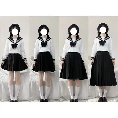 Black Pleated Skirt 45CM High Temp