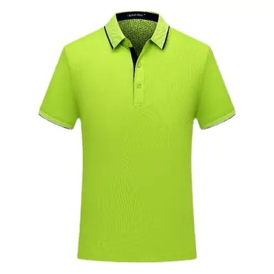 Summer Polo Shirt with Red Embroidery & Blue Color