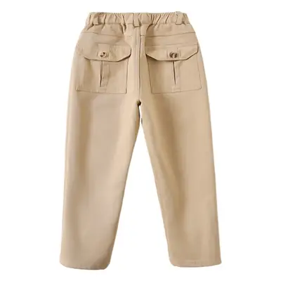 Boys Khaki Cotton Pants Extra Large School Wear