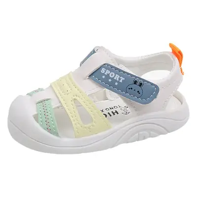 Baby Shoes with Soft Soles, Boys' Closed-Toe Sandals, Girls' Hollow Anti-Slip Walking Shoes, Toddler Foot Protection Shoes for Young Children