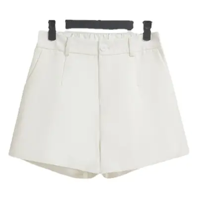 Women's Black Slim Fit Shorts Wide Leg Casual Summer