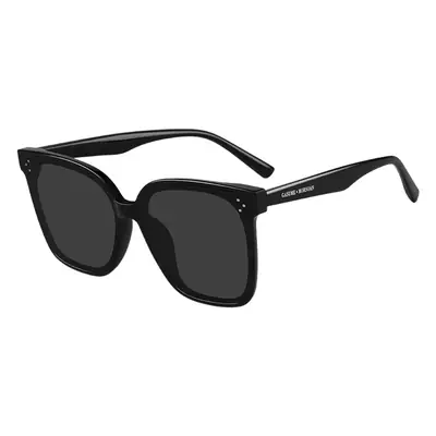 TikTok Style Sunglasses for Men Women Black Polarized Large Frame