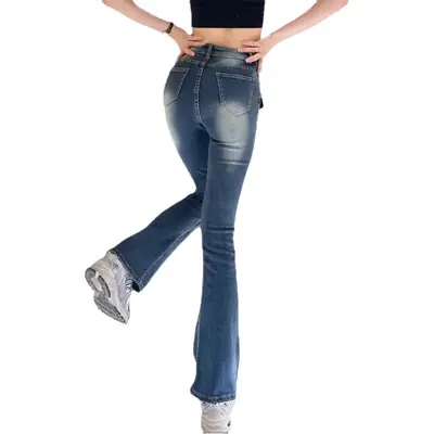 Women High Waist Slim Fit Jeans Early Spring Autumn