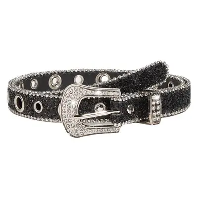Rhinestone Belt Women's Black European Style