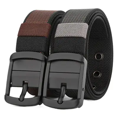Men's Cross-Border Belt Black Buckle Adjustable