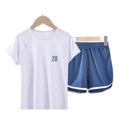 Children's Pink 2-Piece Sports Suit Short Sleeve