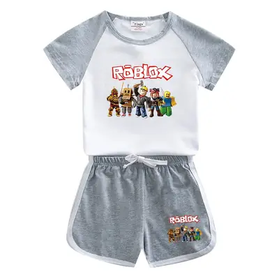 Roblox Boys Cotton Shorts Set Yellow White 2023