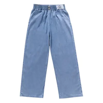 Girls Ice Silk Wide Leg Jeans Summer Casual