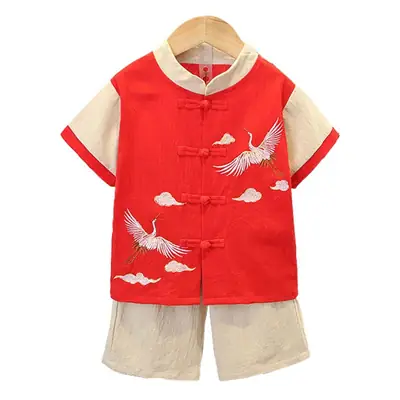 Hanfu Boys Summer Tang Suit Guoxue Dress Light Green
