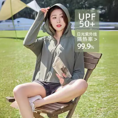 2025 Summer Hooded UV Jacket Light Purple 99.9% UVA