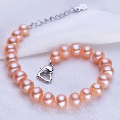 Adjustable Freshwater Pearl Bracelet 8-9mm Hand String