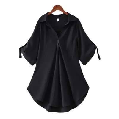 Red Chiffon Shirt for Women 2023 Summer Large Size