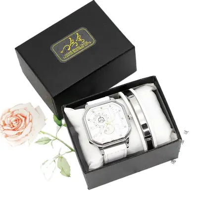 Women's Pink Quartz Watch with Leather Band