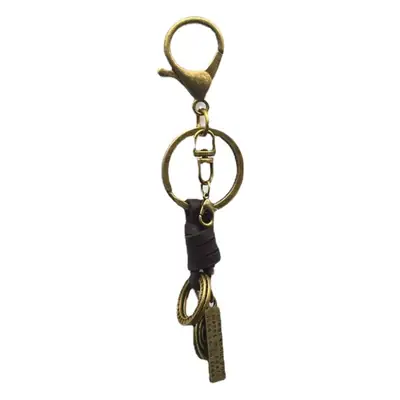 Manufacturer's Handmade Vintage Leather Woven Keychain Accessories Lobster Clasp Versatile Leather Cord Semi-Finished DIY Pendant Office, culture
