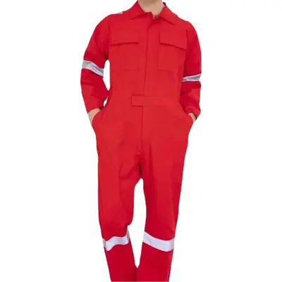 Orange All-In-One Welding Suit for Auto Repair & Dust Protection