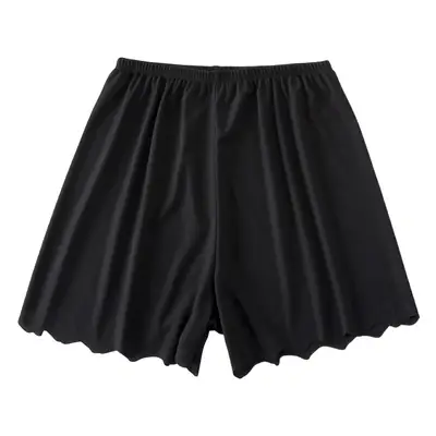 Women Ice Silk Safety Pants Summer No-Hem Anti-light Outwear Large