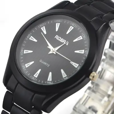 Rosra Men's Gold Steel Band Watch Business Quartz