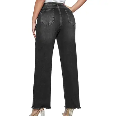 Retro Denim Pants 9 Point Cat Maliu Heavy Industry