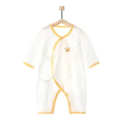 Baby Cotton Jumpsuit Summer White Yellow