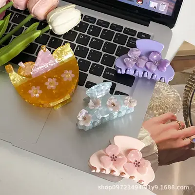 Korean Style Diamond Encrusted Hair Clips Set
