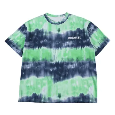 Men Tie-Dye Green Blue T-Shirt Short Sleeve