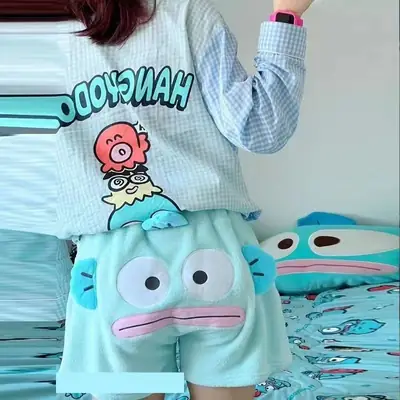 2023 Cute Ugly Fish Embroidered Shorts for Kids