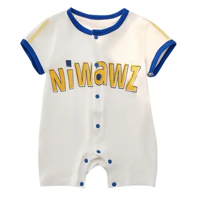 Baby Jumpsuit White Red Embroidered Summer Outfit