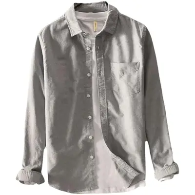 Men's Black Slim Fit Oxford Shirt Large