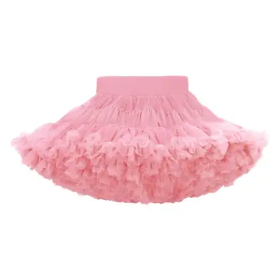 Girls Puffy Tutu Skirt Set White Pink
