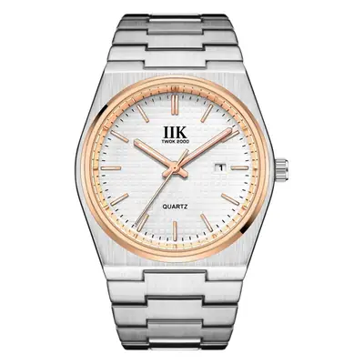 IIK Stainless Steel Men's Quartz Watch with Calendar