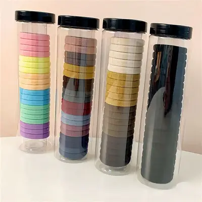 Adult Hair Bands Rainbow Color High Elastic Ponytail Rope