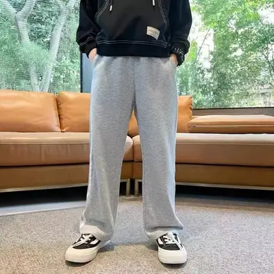 Boys Sweatpants Grey Wide Leg Medium to XL