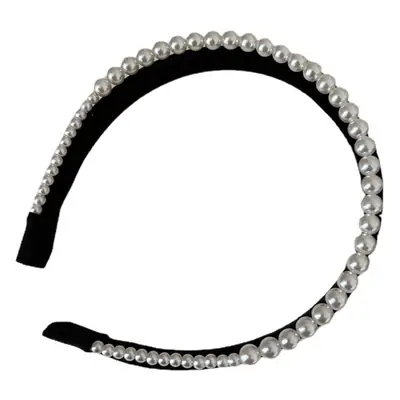 Narrow Double Layer Pearl Hair Band for Women