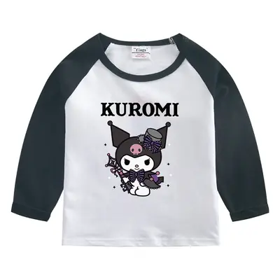 Kuromi Long Sleeve T-Shirt White Red Boys Girls