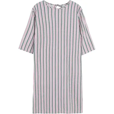 Men's Striped Cotton Medical Pajamas Tea Green White
