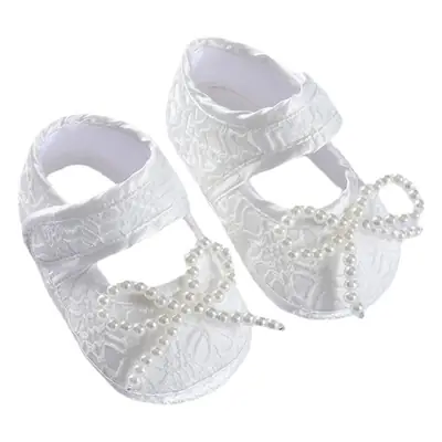 2023 New White Lace Princess Shoes Soft Bottom Baby Toddler Shoes Full Moon Hundred Days Matching Dress Newborn Shoes